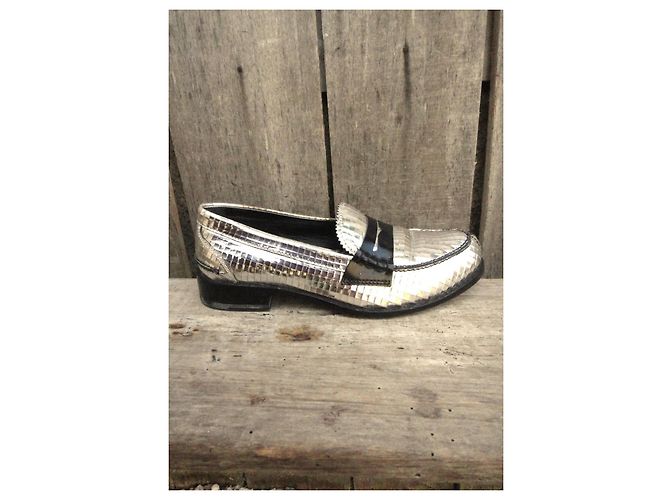 Mocassini Jil Sander stile palla da discoteca Argento - vista 9