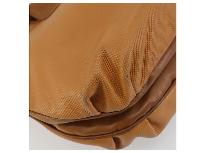 Borsa BOTTEGA VENETA PVC Canvas Beige Oro Autentica BAZ703 D'oro - vista 13