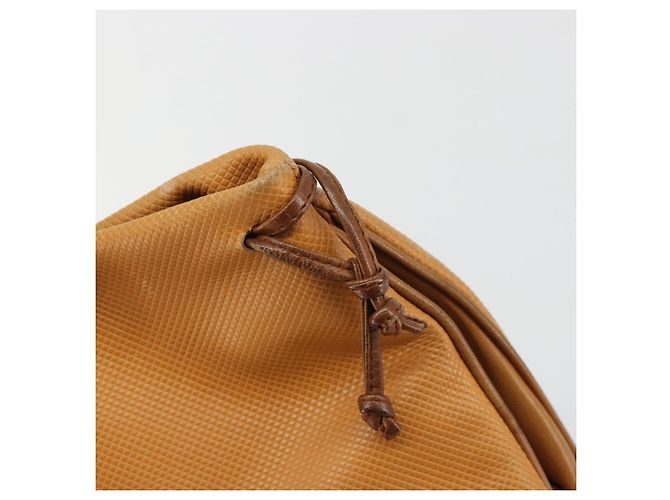 Borsa BOTTEGA VENETA PVC Canvas Beige Oro Autentica BAZ703 D'oro - vista 14