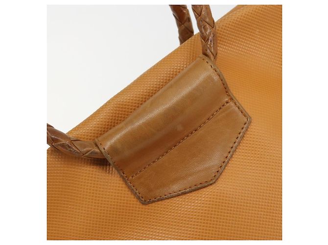 Borsa BOTTEGA VENETA PVC Canvas Beige Oro Autentica BAZ703 D'oro - vista 15