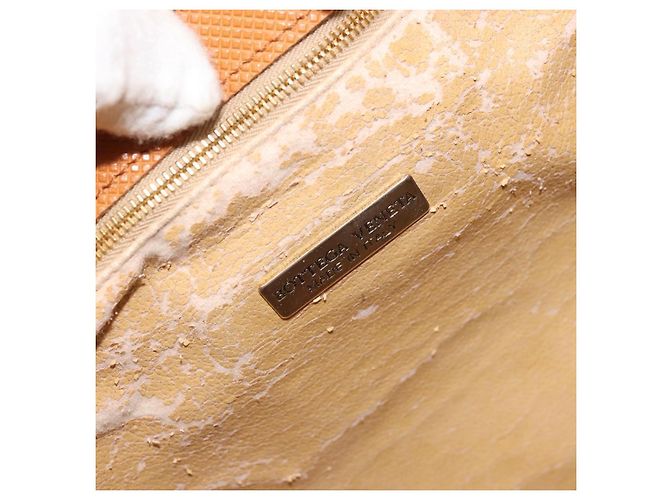 Borsa BOTTEGA VENETA PVC Canvas Beige Oro Autentica BAZ703 D'oro - vista 16