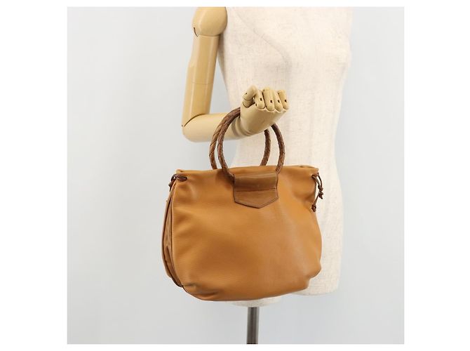 Borsa BOTTEGA VENETA PVC Canvas Beige Oro Autentica BAZ703 D'oro - vista 22