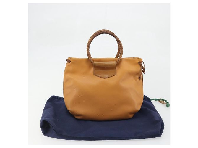 Borsa BOTTEGA VENETA PVC Canvas Beige Oro Autentica BAZ703 D'oro - vista 23