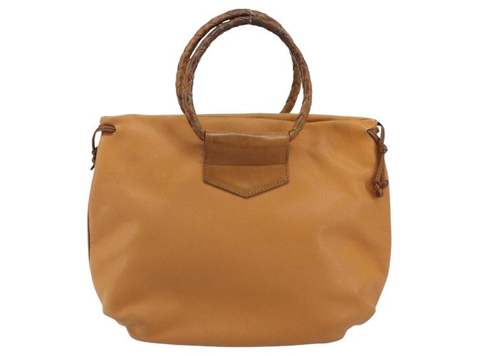Borsa BOTTEGA VENETA PVC Canvas Beige Oro Autentica BAZ703 D'oro - vista 3