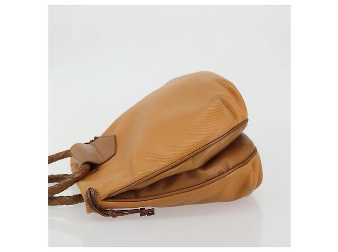 Borsa BOTTEGA VENETA PVC Canvas Beige Oro Autentica BAZ703 D'oro - vista 5