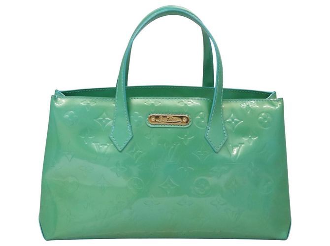 LOUIS VUITTON Borsa Monogram Vernis Wilshire PM Blue Lagon M91724 Auth 114561A - vista 13
