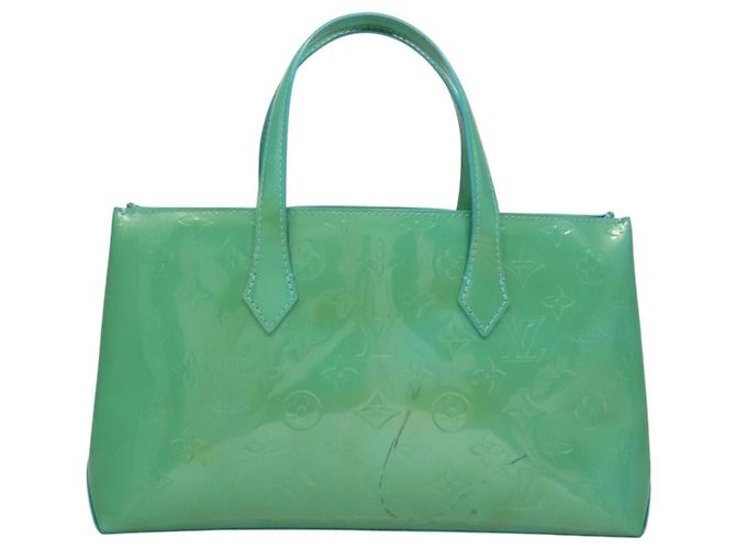 LOUIS VUITTON Borsa Monogram Vernis Wilshire PM Blue Lagon M91724 Auth 114561A - vista 2