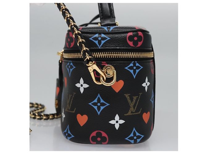 LOUIS VUITTON Monogram Game On Vanity PM Hand Bag Noir M57482 LV Auth 108299SM Schwarz - Ansicht 3