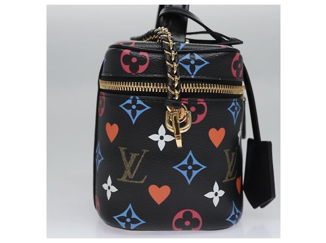 LOUIS VUITTON Monogram Game On Vanity PM Hand Bag Noir M57482 LV Auth 108299SM Schwarz - Ansicht 4