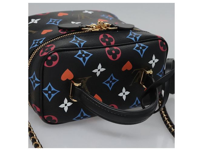 LOUIS VUITTON Monogram Game On Vanity PM Hand Bag Noir M57482 LV Auth 108299SM Schwarz - Ansicht 6