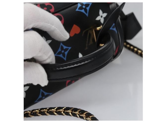 LOUIS VUITTON Monogram Game On Vanity PM Hand Bag Noir M57482 LV Auth 108299SM Schwarz - Ansicht 7