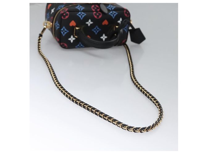LOUIS VUITTON Monogram Game On Vanity PM Hand Bag Noir M57482 LV Auth 108299SM Schwarz - Ansicht 8