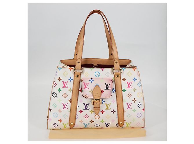 LOUIS VUITTON Monogram Multicolor Aurelia MM Tote Bag White M40094 Auth 122956M Blanco - vista 12
