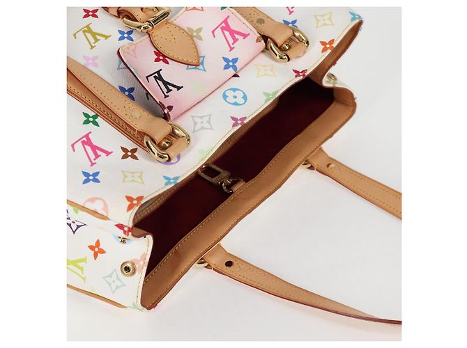 LOUIS VUITTON Monogram Multicolor Aurelia MM Tote Bag White M40094 Auth 122956M Blanco - vista 14
