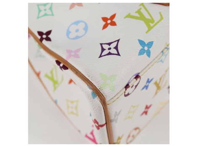 LOUIS VUITTON Monogram Multicolor Aurelia MM Tote Bag White M40094 Auth 122956M Blanco - vista 16