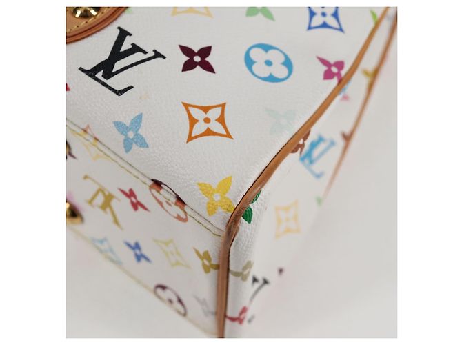 LOUIS VUITTON Monogram Multicolor Aurelia MM Tote Bag White M40094 Auth 122956M Blanco - vista 19