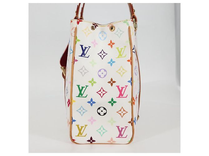 LOUIS VUITTON Monogram Multicolor Aurelia MM Tote Bag White M40094 Auth 122956M Blanco - vista 3