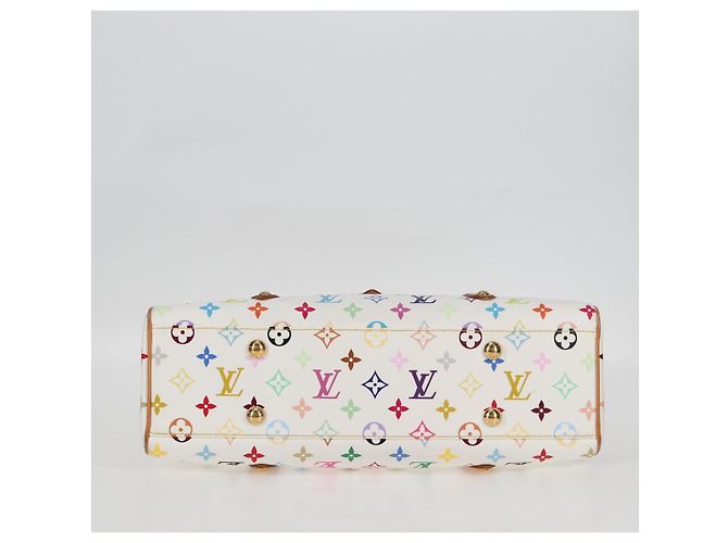 LOUIS VUITTON Monogram Multicolor Aurelia MM Tote Bag White M40094 Auth 122956M Blanco - vista 7