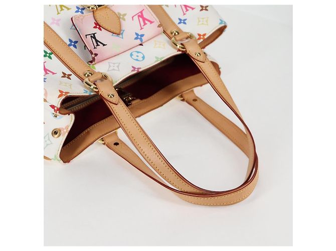 LOUIS VUITTON Monogram Multicolor Aurelia MM Tote Bag White M40094 Auth 122956M Blanco - vista 8