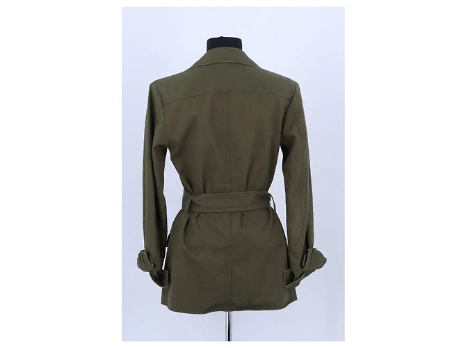 Saint Laurent Chaqueta de algodón caqui - vista 4