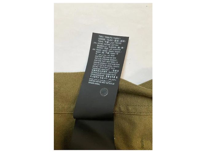 Saint Laurent Chaqueta de algodón caqui - vista 6