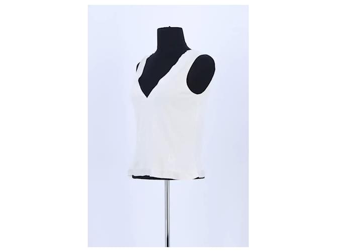 Dior Top de algodón blanco sin mangas - vista 2