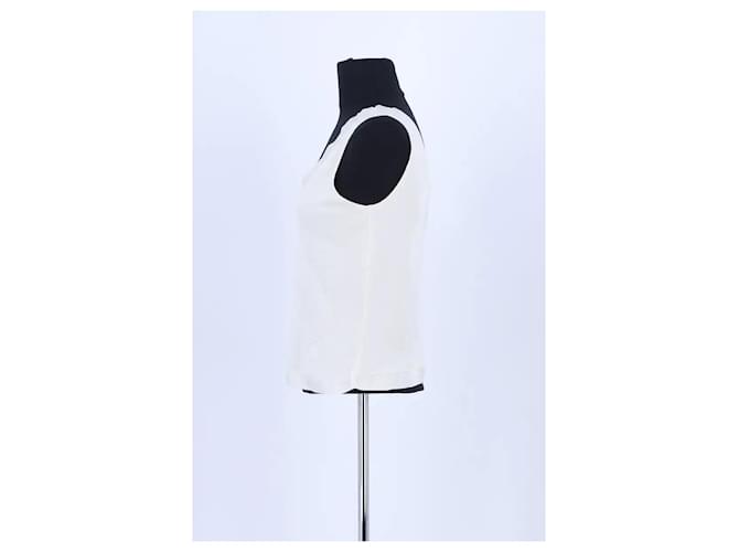 Dior Top de algodón blanco sin mangas - vista 3