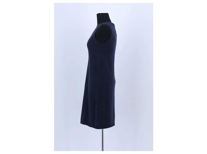 Gerard Darel Dunkelblaues Kaschmirkleid Marineblau - Ansicht 3