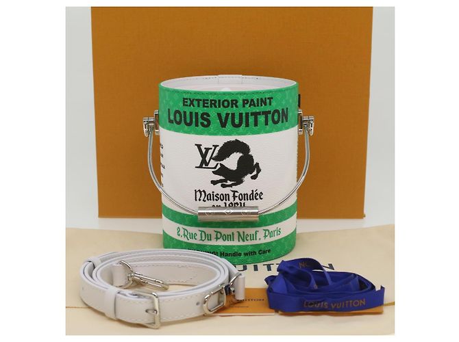 LOUIS VUITTON Borsa 2way Monogram Painted Can in PVC Verde M81592 Auth 34203SM - vista 12