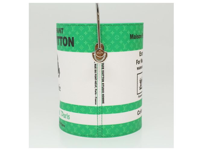 LOUIS VUITTON Borsa 2way Monogram Painted Can in PVC Verde M81592 Auth 34203SM - vista 3