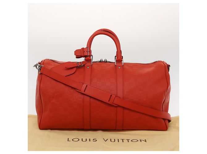 LOUIS VUITTON Damier Infini Keepall Bandouliere 45 Fusion N41142 Auth 43817SAM - vista 12