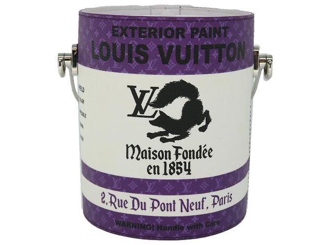 LOUIS VUITTON LV Painted Can Shoulder Bag PVC Leather Purple M81590 Auth 51895SM Porpora - vista 13