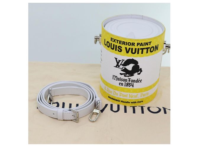 LOUIS VUITTON Borsa Monogram Painted Can in PVC 2way Gialla M81593 Auth 71492SM Giallo - vista 12