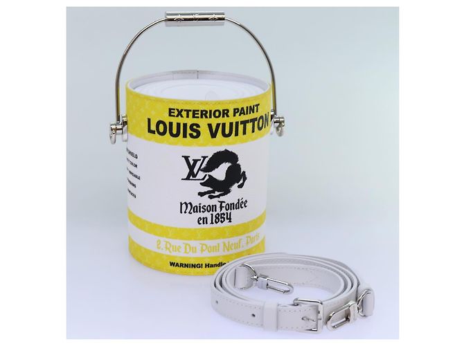 LOUIS VUITTON Borsa Monogram Painted Can in PVC 2way Gialla M81593 Auth 71492SM Giallo - vista 19