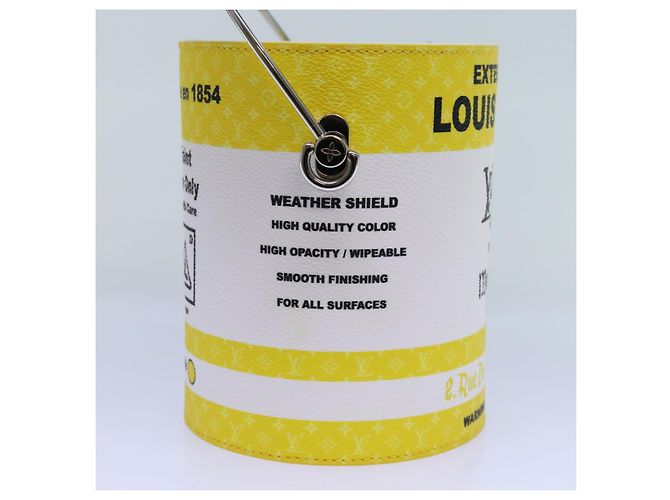 LOUIS VUITTON Borsa Monogram Painted Can in PVC 2way Gialla M81593 Auth 71492SM Giallo - vista 4