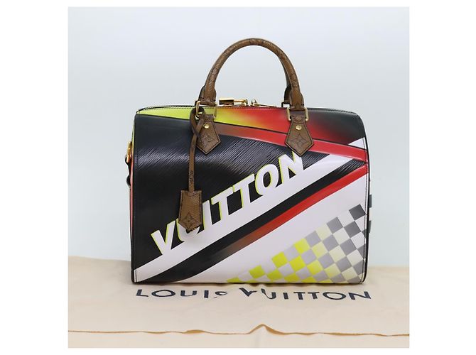 BORSA LOUIS VUITTON Epi Damier Speedy Bandouliere 30 2017 M51564 LV Auth 73747SAV Nero - vista 12