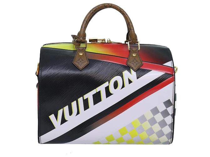 BORSA LOUIS VUITTON Epi Damier Speedy Bandouliere 30 2017 M51564 LV Auth 73747SAV Nero - vista 13
