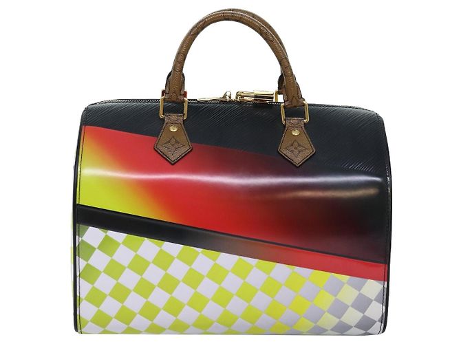 BORSA LOUIS VUITTON Epi Damier Speedy Bandouliere 30 2017 M51564 LV Auth 73747SAV Nero - vista 2