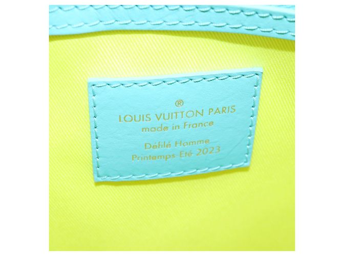 LOUIS VUITTON Monogram Playground Keepall Bandouliere 50 Bag M21869 Auth 76432SM Giallo Blu chiaro - vista 21