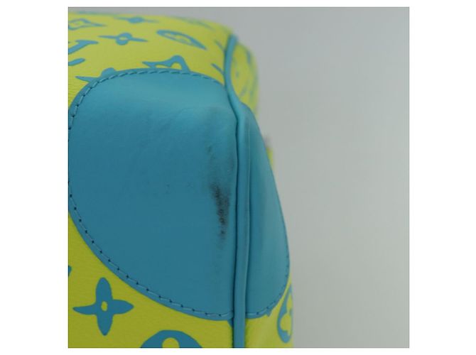 LOUIS VUITTON Monogram Playground Keepall Bandouliere 50 Bag M21869 Auth 76432SM Giallo Blu chiaro - vista 8
