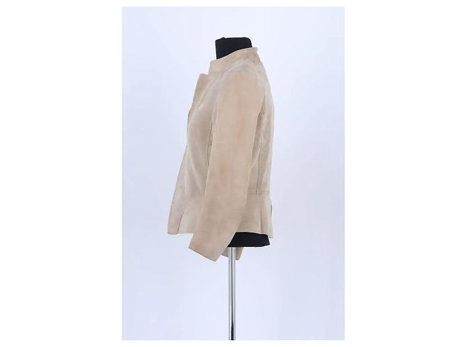 Diane Von Furstenberg Beige Lederjacke - Ansicht 3