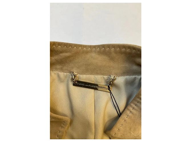 Diane Von Furstenberg Beige Lederjacke - Ansicht 5