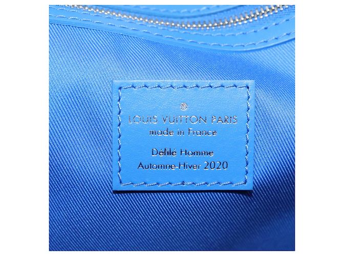 LOUIS VUITTON Monogram Clouds Keepall Bandouliere 50 Bag M45428 LV Auth 80910SAV Bianco Blu - vista 20