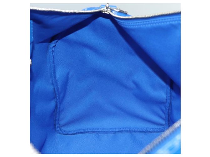 LOUIS VUITTON Monogram Clouds Keepall Bandouliere 50 Bag M45428 LV Auth 80910SAV Bianco Blu - vista 21