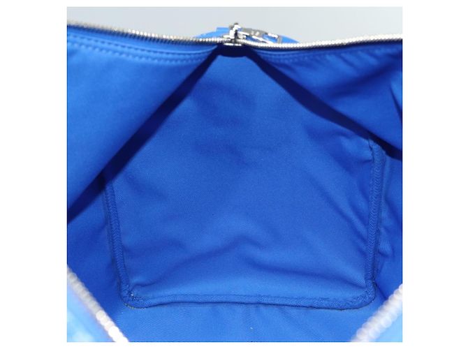LOUIS VUITTON Monogram Clouds Keepall Bandouliere 50 Bag M45428 LV Auth 80910SAV Bianco Blu - vista 22