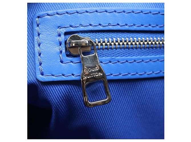 LOUIS VUITTON Monogram Clouds Keepall Bandouliere 50 Bag M45428 LV Auth 80910SAV Bianco Blu - vista 23