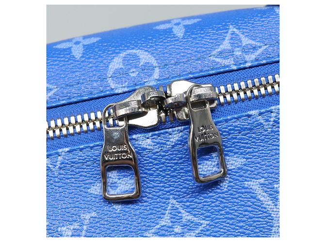 LOUIS VUITTON Monogram Clouds Keepall Bandouliere 50 Bag M45428 LV Auth 80910SAV Bianco Blu - vista 9