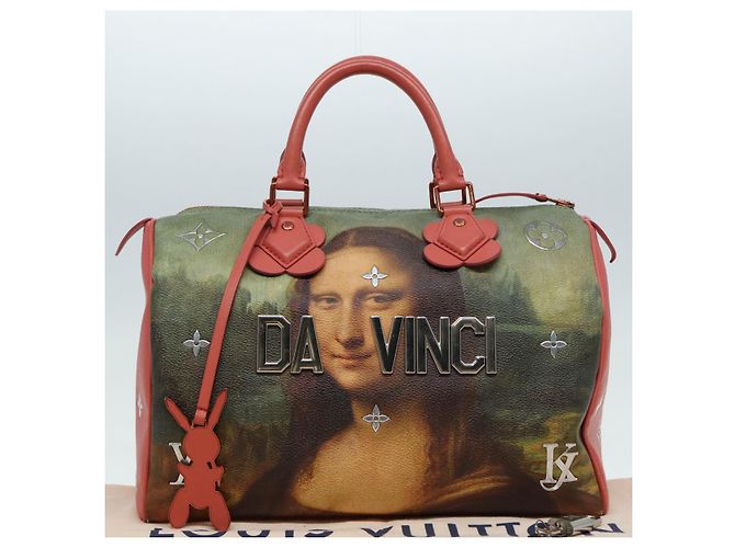 LOUIS VUITTON Masters Collection Mona Lisa Speedy 30 Tasche M43372 LV Auth 87609SAM Pink Khaki - Ansicht 12