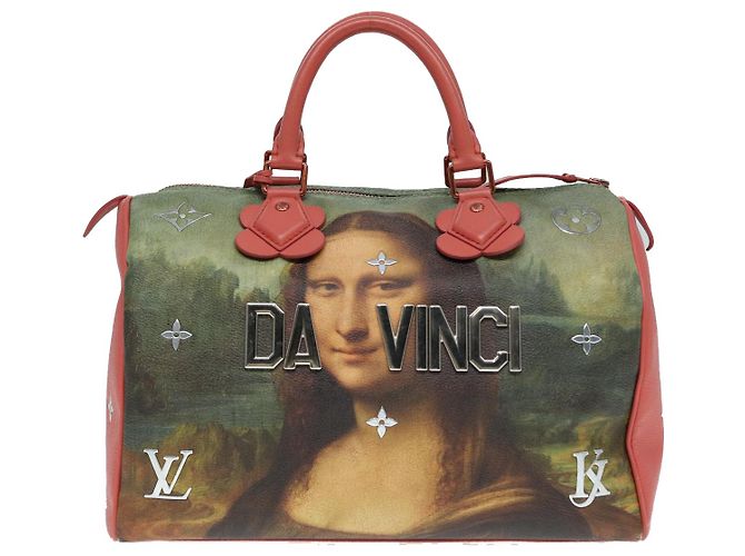 LOUIS VUITTON Masters Collection Mona Lisa Speedy 30 Tasche M43372 LV Auth 87609SAM Pink Khaki - Ansicht 13