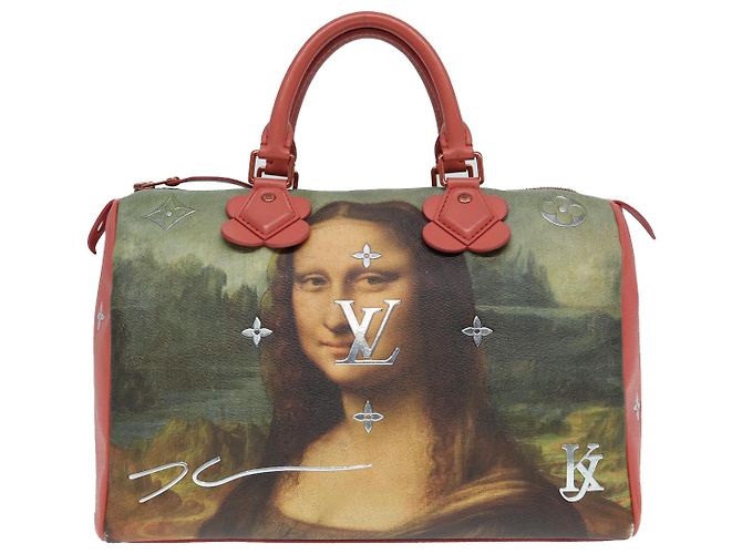 LOUIS VUITTON Masters Collection Mona Lisa Speedy 30 Tasche M43372 LV Auth 87609SAM Pink Khaki - Ansicht 2